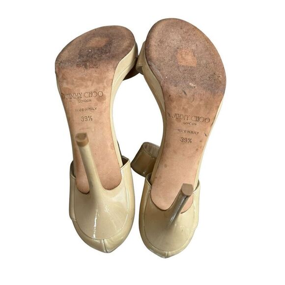 JIMMY CHOO platform pumps patent leather in Neutral/beige sz 9.5US/39.5EU ALANA - Picture 4 of 6